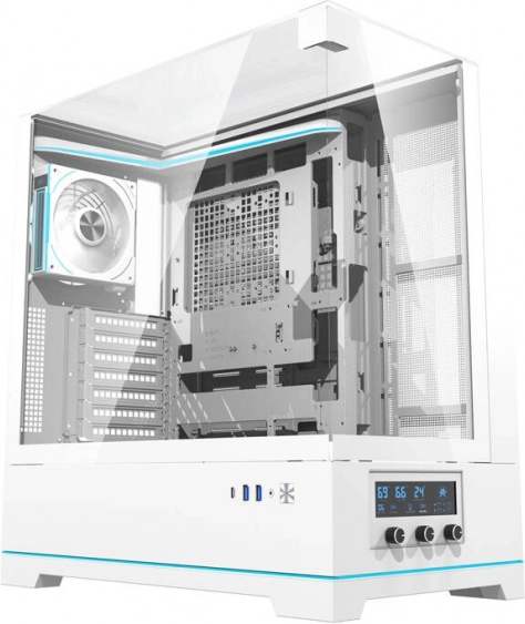 Boîtier PC Darkflash DY450 PRO avec ventilateur blanc