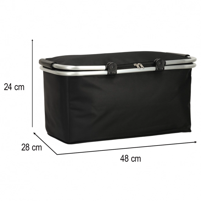 Panier thermique pliable noir pour pique-nique