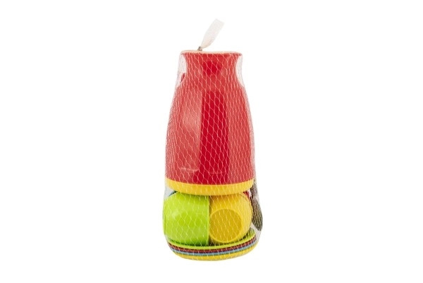 Ensemble de vaisselle pour thé en plastique 13 pièces dans un filet 11x20x11cm 12m+