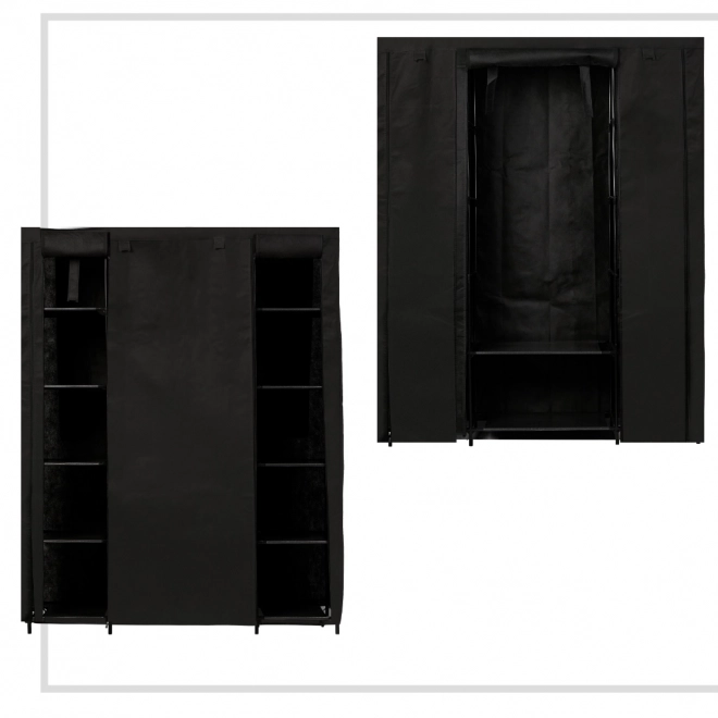 Armoire pliable en tissu XXL noir