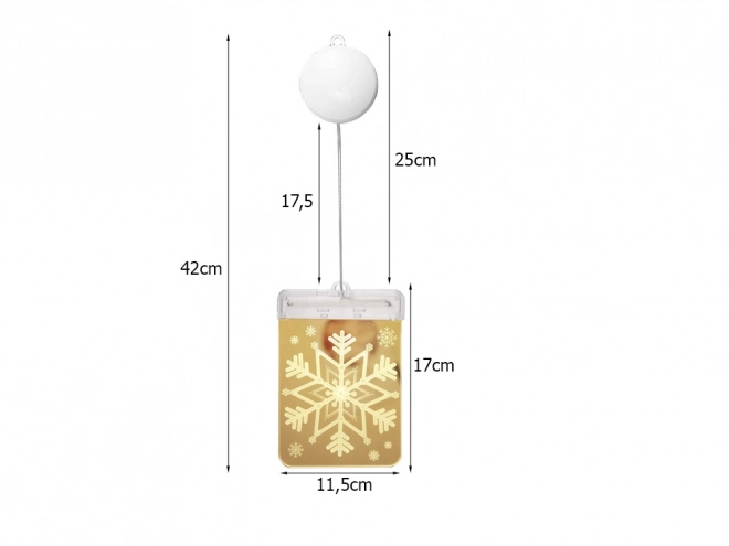 Lumière de vitrail LED de Noël pour fenêtre