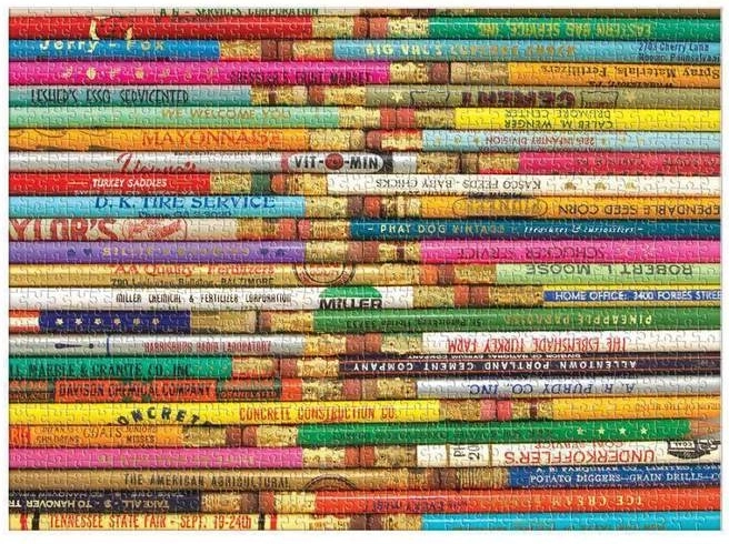 Motif captivant de crayons vintage