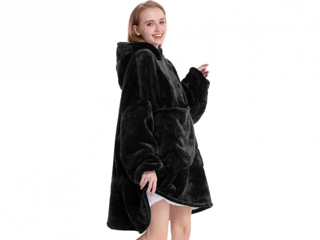 Sweat-shirt couverture oversize en polaire épaisse