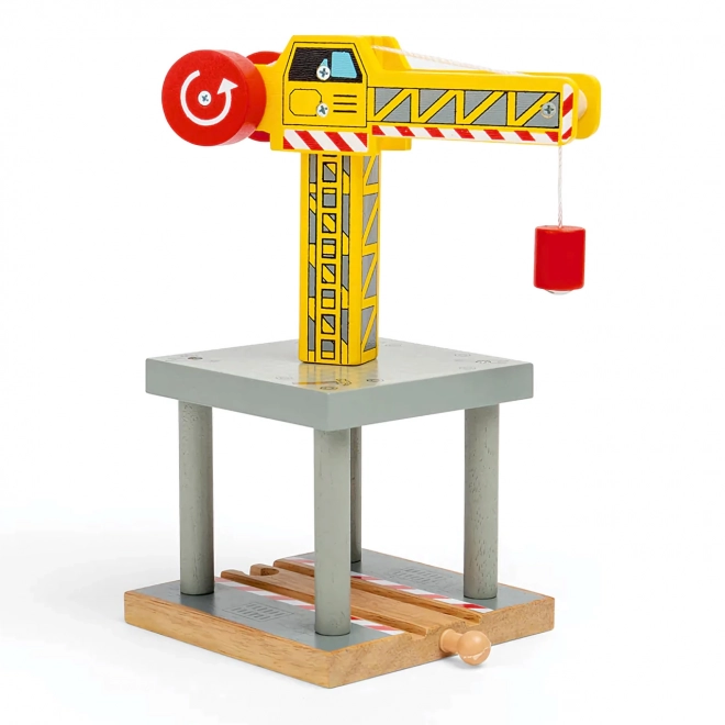 Bigjigs Rail Grande grue jaune