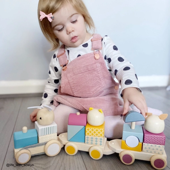 Bigjigs Bébé Train en bois avec des animaux