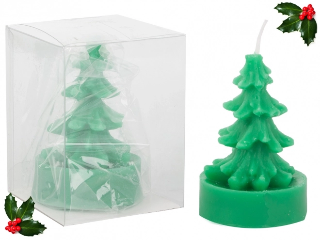 Bougie parfumée de Noël en forme de sapin