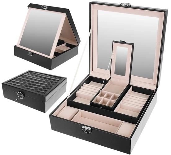 Boîte à bijoux noire Beautylushh