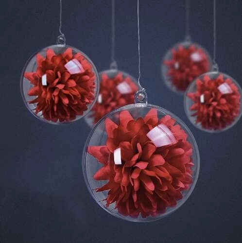 Décorations transparentes 10cm - ensemble de 5 pièces Ruhhy 22276