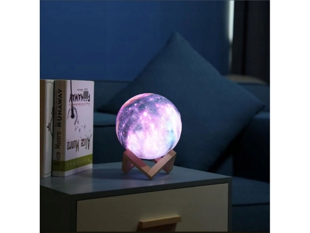 Lampe de nuit GALAXY 3D avec éclairage RGB coloré + télécommande