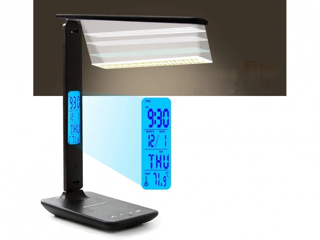 Lampe de bureau scolaire moderne avec USB et chargeur Qi