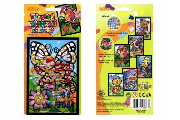 Image adhésive scintillante 15x10cm assortie en sachet
