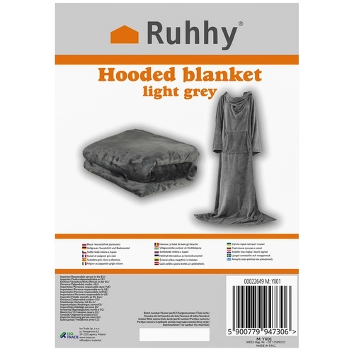 Couverture-mikina gris clair Ruhhy 22649