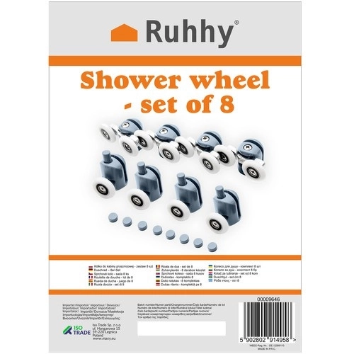 Kit de roulettes pour cabine de douche