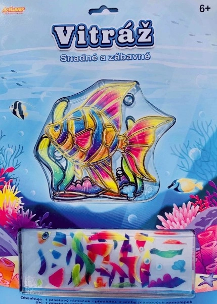 Vitrail créatif pour enfants 13x13 cm