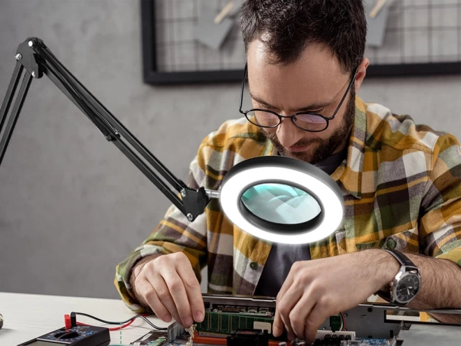 Lampe LED cosmétique loupe