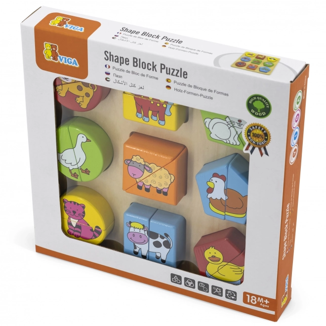 Puzzle éducatif en bois - Animaux