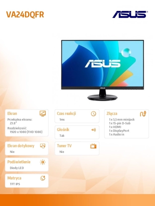 Moniteur VA24DQFR IPS 24 pouces