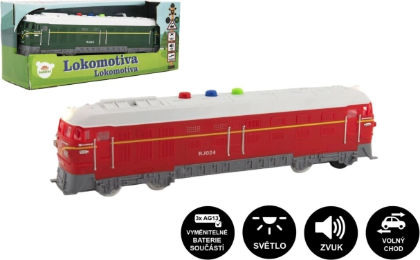 Locomotive en plastique 23 cm à piles avec sons et lumière