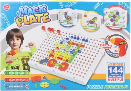 Jeu de construction à visser avec perceuse – petit ensemble