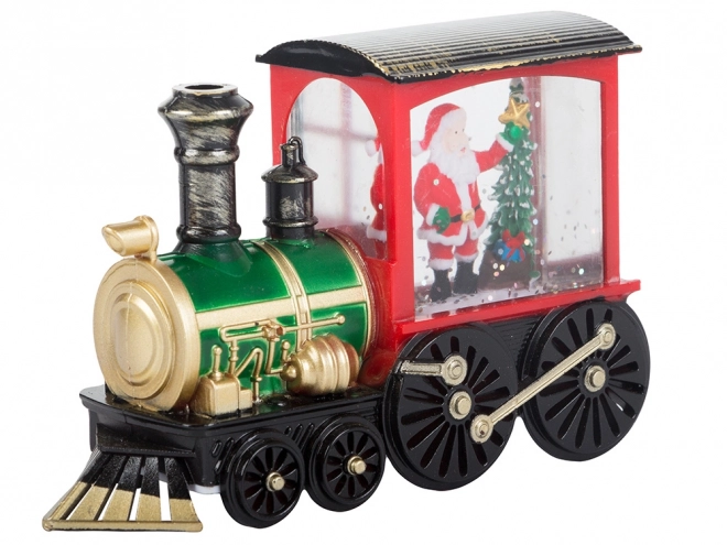 Lanterne de Noël en forme de locomotive avec éclairage LED