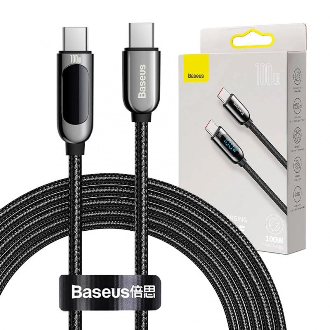 Câble USB-C vers écran USB-C Baseus, 100 W, 2 m (noir)