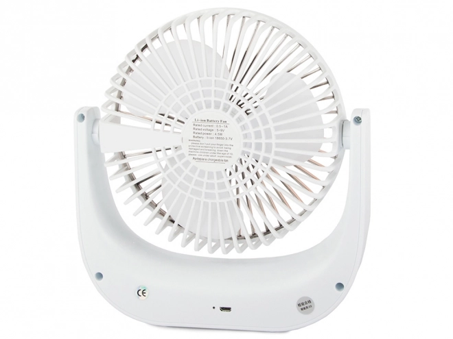 Ventilateur de table sans fil – Blanc-rose