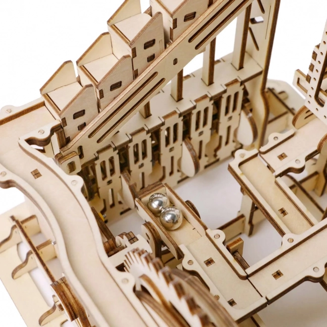 Trappes Équipe de Billes en Marbre - Piste de Billes - Kit de Construction en Bois 3D