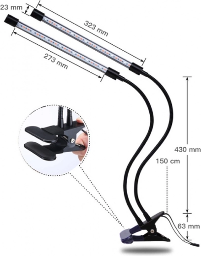 Dimensions compactes et fixation facile par pince