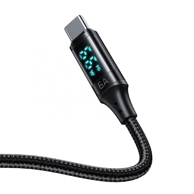 Câble USB vers USB-C Mcdodo CA-1080 avec affichage, 66W, 6A, 1,2 m (noir)