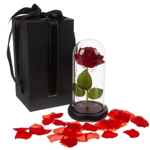 Rose en verre - lumineuse