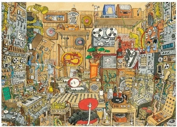 Puzzle Studio musical déjanté de Mattias Adolfsson, 1000 pièces