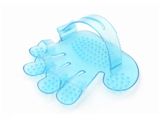 Gant de massage et de bain pour chiens - bleu