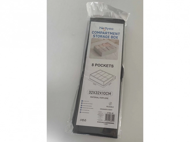 Organisateur de vêtements pour tiroir de dressing gris