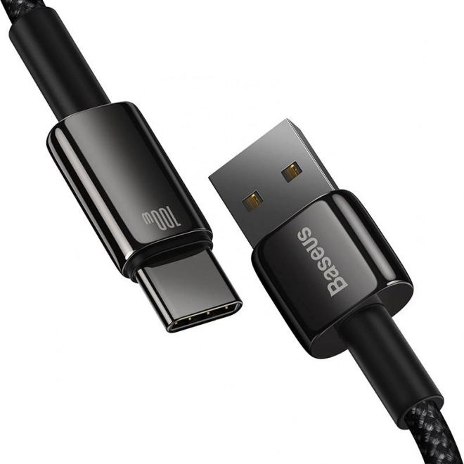 Câble Baseus Tungsten Gold USB vers USB-C, 100 W, 2 m noir
