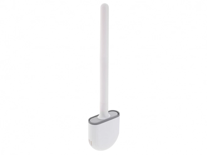 Brosse WC en silicone blanche avec récipient