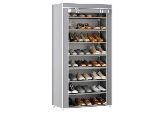 Support à chaussures gris à 8 niveaux