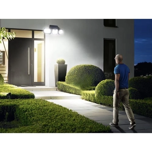 Lampe de jardin solaire 180 LED avec détecteur de mouvement et crépusculaire