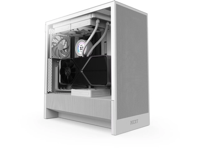 NZXT H5 Flow RGB blanc Boîtier PC Midi Tower avec fenêtre