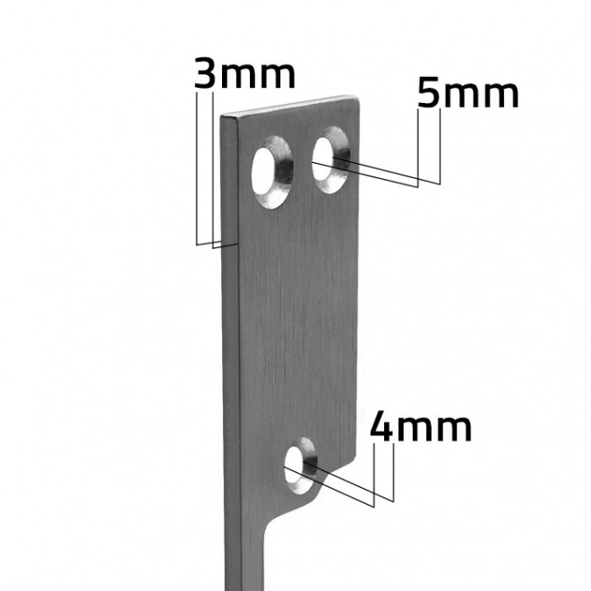 Plaque double face pour serrure électrique en acier inoxydable 250mm