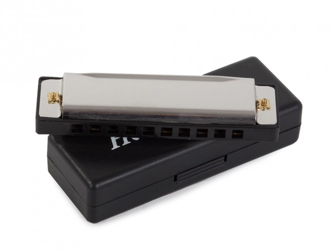 Harmonica en métal en C majeur avec étui