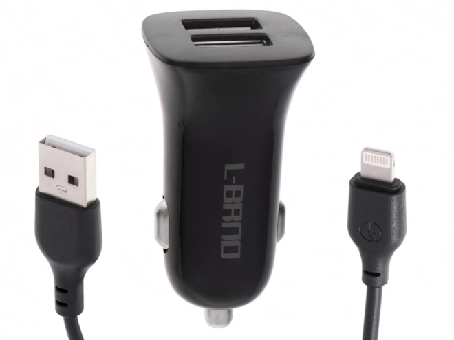 Chargeur de voiture double L-BRNO USB + Lightning