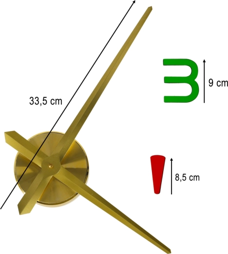 Aiguilles dorées élégantes à grande portée