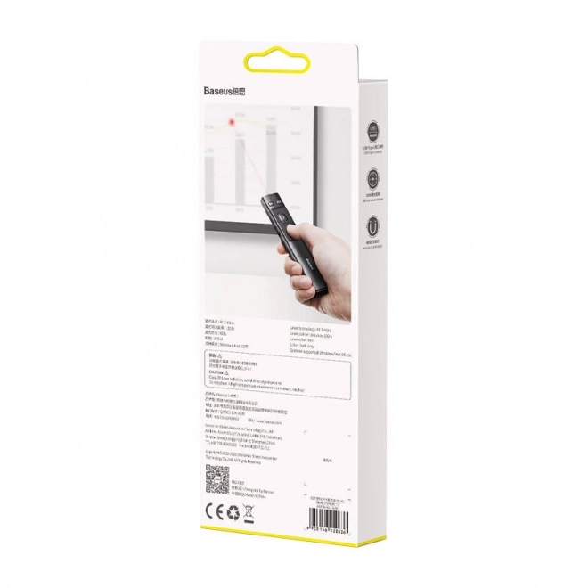 Baseus télécommande avec pointeur laser pour présentations - gris