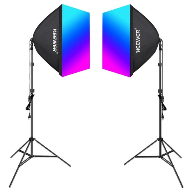 Kit Neewer NK800 avec double softbox et ampoules RGB