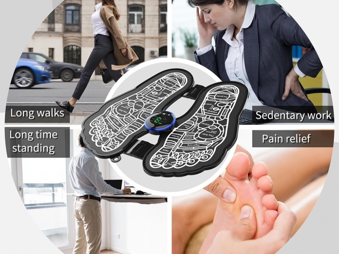 Tapis de massage EMS pour pieds pour la stimulation de la circulation sanguine