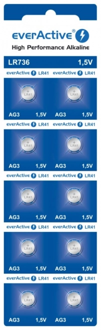 Piles alcalines EVERACTIVE G3 blister 10 pièces