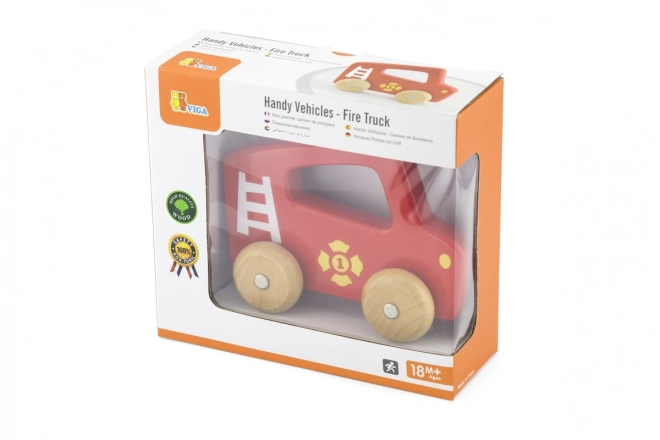 Camion de pompier en bois pour enfants