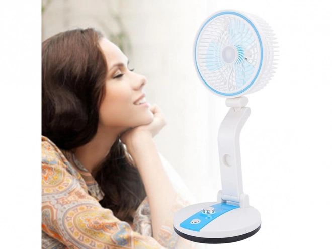 Ventilateur pliable portable avec lumière LED et chargement USB