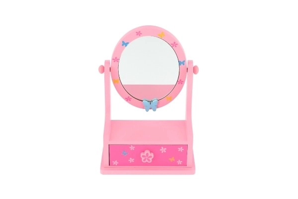 Boîte à bijoux en bois avec miroir pour petites princesses