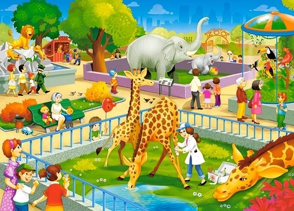 Puzzle 60 pièces Visite du zoo